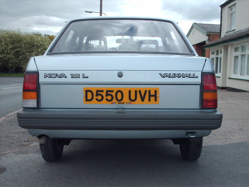 1986 Classic Vauxhall Nova 1.2L 4 DR Saloon Back