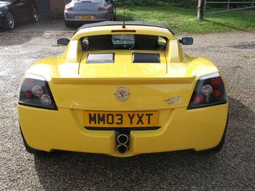 2003 vauxhall vx220 2.0i 16v turbo roadster yellow back