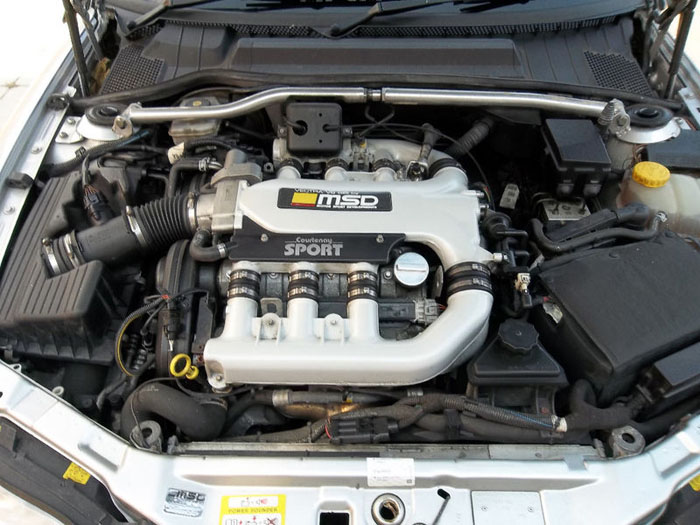 2001 vauxhall vectra gsi v6 silver engine bay