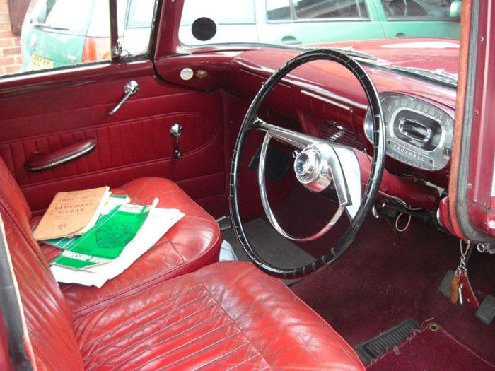 1960 vauxhall victor deluxe maroon interior
