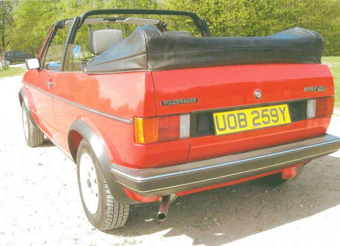 1982 vw volkswagen mk1 golf gli cabriolet mars red 3