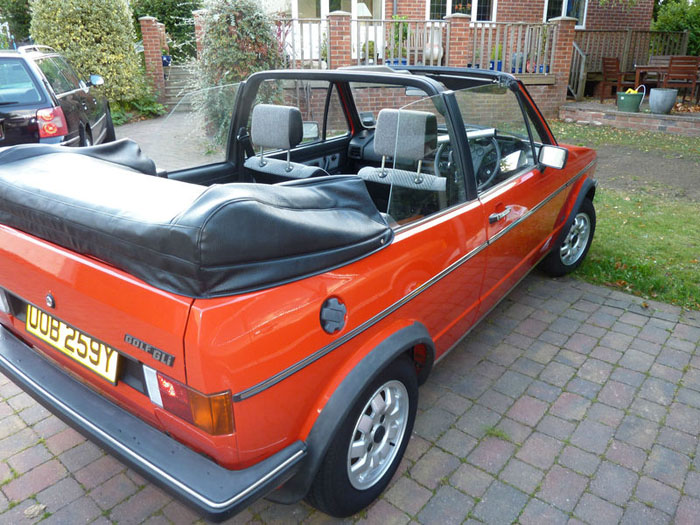 1982 vw volkswagen mk1 golf gli cabriolet mars red 4