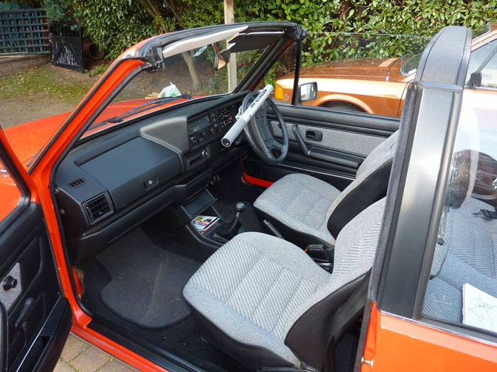 1982 vw volkswagen mk1 golf gli cabriolet mars red interior 1