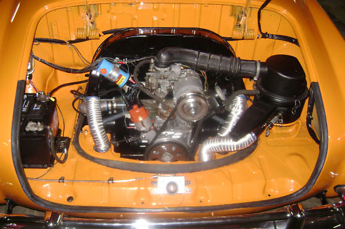 1971 volkswagen karmann ghia engine bay