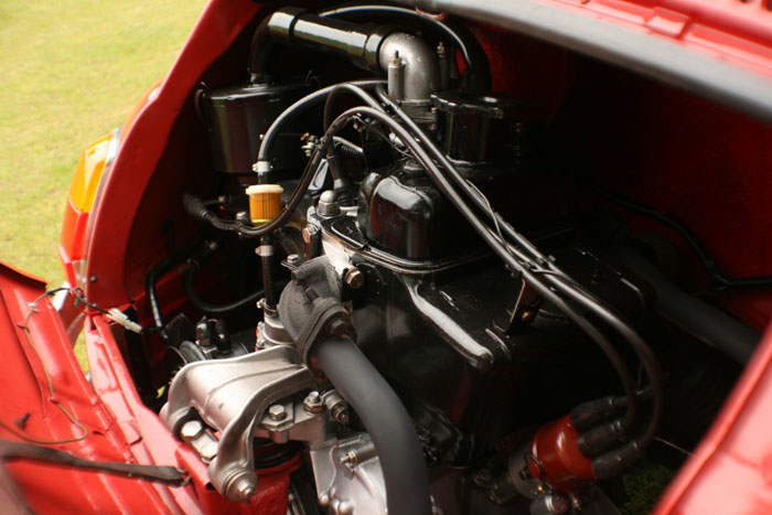 1966 fiat 500f 100 restored engine bay