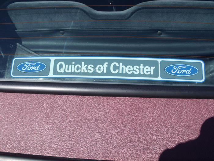 1993 Ford Escort XR3i Convertible Dealer Sticker